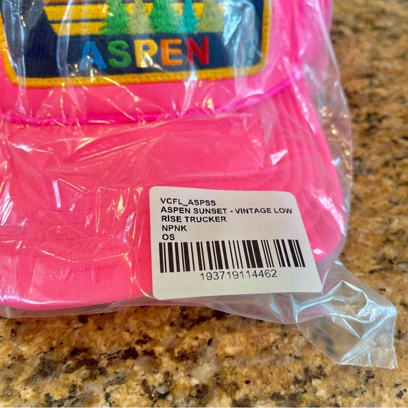 NWT Aviator Nation Pink Trucker Hat Aspen Sunset Rainbow embroidered patch - Picture 3 of 14
